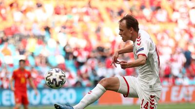 Mikkel Damsgaard - 7: Has had a very impressive tournament. Supplied final pass for Dolberg’s opener and was involved in excellent give and go that nearly set-up the Nice player for another goal soon after. Sampdoria might struggle to keep him at club if he maintains this form. AP