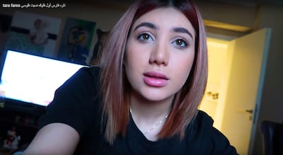 A screenshot from a video posted by Tara Fares on her Youtube channel.