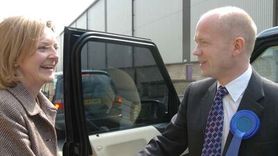 Liz Truss with former Conservative leader William Hague in 2005. Getty Images