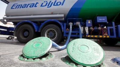This Emarat gas station on Al Thanyah Street, Dubai, ran out of gas early yesterday morning. (Jeff Topping/The National)