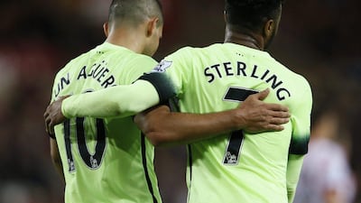 Sergio Aguero and Raheem Sterling both scored for Manchester City in their League Cup win over Sunderland on Tuesday. Lee Smith / Action Images / Reuters / September 22, 2015