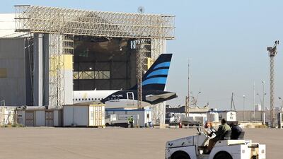 Mitiga airport on the eastern outskirts of the Libyan capital Tripoli. AFP