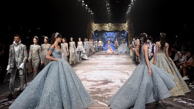 Another Michael Cinco design from the last edition of FFWD in Dubai, seen here, was the gown of choice for Bollywood's Aishwarya Rai Bachchan in Cannes last year. FFWD