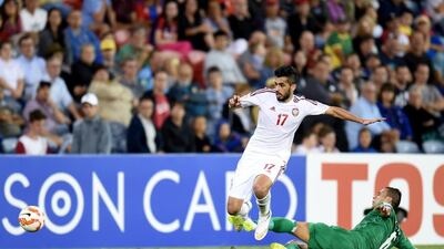 Majed Hassan of the UAE Australia, 30 January 2015. Courtesy UAE FA