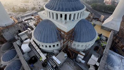 Under construction Farooq Mosque during the early hours of the morning in Al Safa area in Dubai.