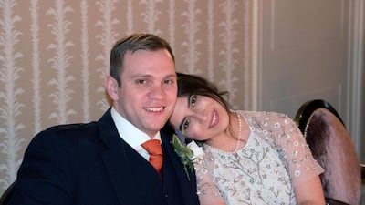 Matthew Hedges pictured with his wife Daniela Tejada, who shared an apartment with him in Dubai's Barsha Heights area while Hedges worked for a security consultancy. EPA