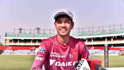 Nepal cricketer Sandeep Lamichhane trains with Delhi Daredevils ahead of the 2018 Indian Premier League (IPL) season. Delhi Daredevils