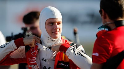 Prema Theodore Racing's Mick Schumacher prepares to race to win the Formula 3 European title on the Hockenheim circuit. AFP