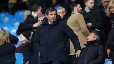 Ferran Soriano, the Chief Executive Officer of Manchester City, watches the match against West Ham at Etihad Stadium. Getty