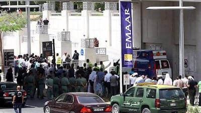 Demand for Dubai properties are rising again. Seen here are people who queued up for hours outside Emaar's Sales Office in April 2013, in hopes of buying property from the developer. Satish Kumar / The National