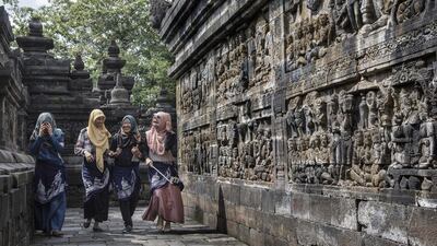 Muslim tourists pictured in Indonesia. Thierry Falis / LightRocket via Getty Images