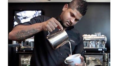 Gihan Weerasinghe is a barista trainer with Costa Coffee, which has 97 outlets in the UAE.