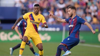 Nelson Semedo, left, says all's not lost for Barcelona. Getty