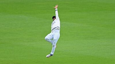 India fielder Ajinkya Rahane cannot reach a shot from New Zealand's Tom Latham. AFP