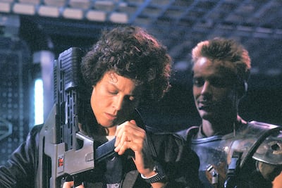 Sigourney Weaver and Michael Biehn in Aliens (1986). Photo: 20th Century Fox