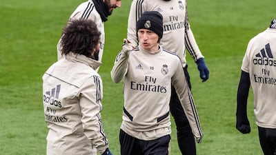 Real Madrid's Luka Modric, right. EPA