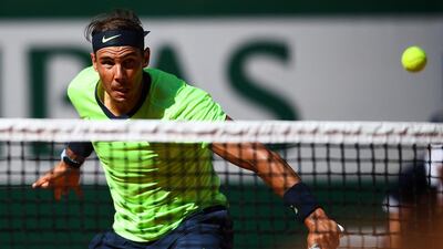 Spain's Rafael Nadal in his way to victory over Alexei Popyrin. AFP