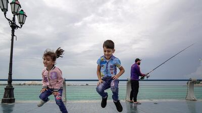 The UAE was struck by rain, hail and strong winds, November 2019, Abu Dhabi. Victor Besa / The National