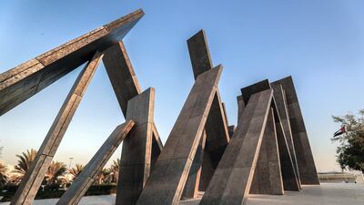 Abu Dhabi's Wahat Al Karama monument, which honours service people who lost their lives serving their country. Victor Besa / The National