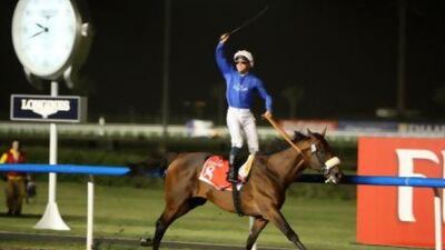 Monterosso, here ridden by Mickael Barzalona to victory at the Dubai World Cup last year, is again being aimed for glory by Godolphin, first on Super Saturday and later at the end of March on World Cup night.