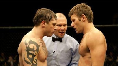 Tom Hardy, left, and Joel Edgerton in Warrior. Chuck Zlotnick