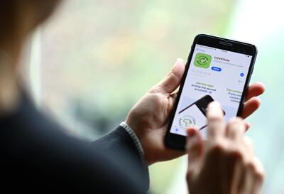 The Australian government's coronavirus tracking app 'COVIDSafe'. Getty