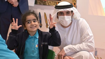 Sheikh Hamdan bin Mohammed, Crown Prince of Dubai, visits the Dubai Schools branch in Al Barsha in 2021. Photo: Sheikh Hamdan Instagram