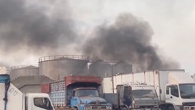Smoke rises from the site of a Saudi strike on Yemen's southern port of Mukalla. Reuters