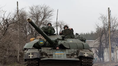 Ukrainian servicemen in an undisclosed location in eastern Ukraine on December 29. AFP