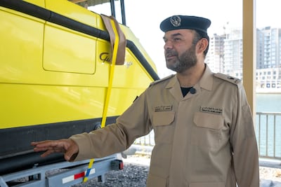 Maj Mahmoud Al Zarouni, director of Al Khalidiya Civil Defence Station. Photo: Ahmed Ramzan / The National