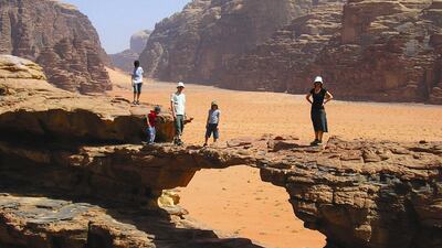 Wadi Rum, Jordan (Age 5+) Camp under the stars or Bedouin-style in a desert camp at Wadi Rum, taking tea with Bedouin families and playing football with the locals on this tour of Jordan. Up to four families travel together on this group trip, the highlig???