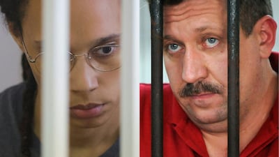 Russia's Foreign Ministry on Thursday said US basketball star Brittney Griner (L) had been traded for Viktor Bout (R) in a prisoner release exchange. AFP