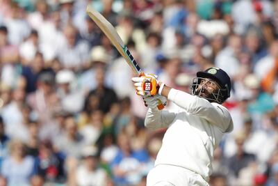 India all-rounder Ravindra Jadeja had a bit of fun with the bat against England at The Oval on Sunday. AFP