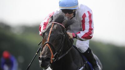 Wayne Lordan rides Slade Power to the win in the Darley July Cup at Newmarket on July 12, 2014 in Newmarket, England. Alan Crowhurst / Getty Images