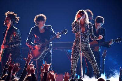 Lady Gaga performs during the 61st Annual Grammy Awards