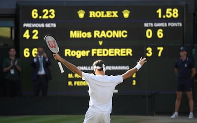 Roger Federer has won the Wimbledon title seven times. Toby Melville / Reuters