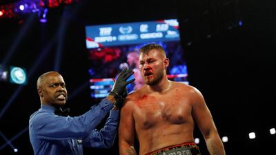 Tom Schwarz after being knocked down. REUTERS