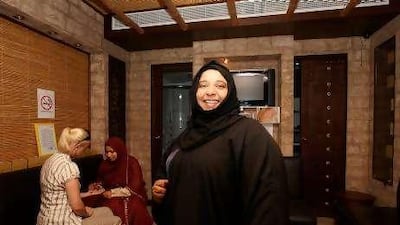 Fathiya Ahmed, the owner of Heritage for Henna, at her store in Souk Al Bahar in Dubai.