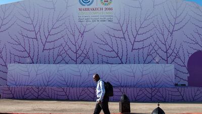 The COP22 international climate conference in Morocco is a gathering of governments and businesses focused on reducing global warming. Fadel Senna / AFP