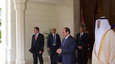 Dr Sheikh Sultan bin Mohammed Al Qasimi and President E Sisi discussed issues of mutual interest. Wam