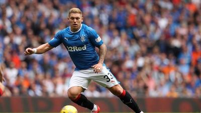 Martyn Waghorn of Rangers during the Scottish Premiership match between Rangers and Hamilton Academical at Ibrox Stadium on August 6, 2016 in Glasgow, Scotland. Lynne Cameron / Getty Images