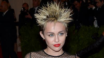 Miley Cyrus, in Marc Jacobs, attends the Met Gala at the New York Metropolitan Museum of Art in New York, US, on May 6, 2013. EPA