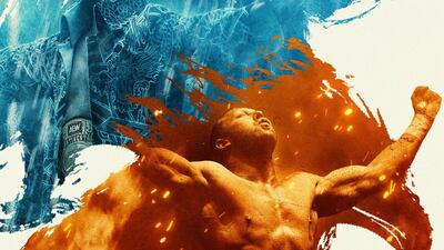 This poster for a match between Kazuchika Okada and Kenny Omega at All In Texas was designed by Mohamed Fahmy. Photo: Mohamed Fahmy