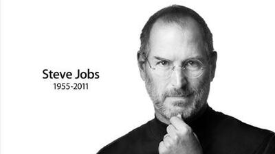 Apple's website with a full page memorial to Apple Co-Founder Steve Jobs.