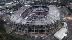 (FILES) This file photo taken on June 27, 2018, shows an aerial view of the Azteca stadium in Mexico City, on June 27, 2018, before the start of the closing campaign rally of Mexico's presidential candidate Andres Manuel Lopez Obrador, of the coalition "Juntos haremos historia". - At a televised announcement in New York on June 16, 2022, officials confirmed the list of venues for the FIFA 2026 World Cup co-hosted by Canada, Mexico and the United States, for what will be the first ever 48-team World Cup. Mexico will be hosting the finals for a third time after serving as solo hosts in 1970 and 1986. Mexico City's Azteca Stadium will be the first stadium to feature in three separate World Cups. Other Mexican venues include Guadalajara's Estadio Akron and Monterrey's Estadio BBVA. (Photo by PEDRO PARDO / AFP)