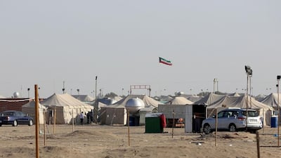 A general view of the tents at Al Julaia camp on January 13, 2017. Yasser Al Zayyat / AFP