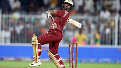 Warriors' Nicholas Pooran at the crease. Chris Whiteoak / The National