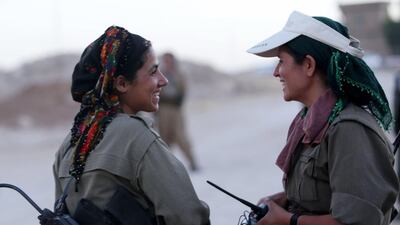 Kurdish women are fighting alongside their male counterparts against ISIL Safin Ahmed / AFP