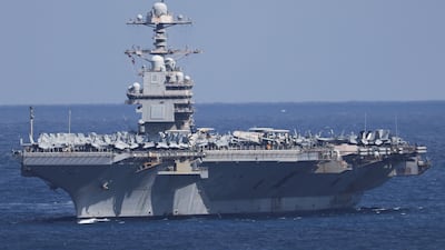 USS Gerald R Ford aircraft carrier arrives at Souda Bay on the island of Crete, Greece, February 23, 2026. Reuters