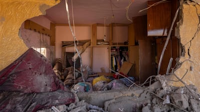 Israeli air strikes in Baalbek have damaged many buildings in the area. AFP